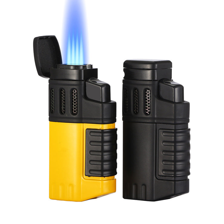 Portable Metal Cigar Lighter Windproof Inflatable With Drill