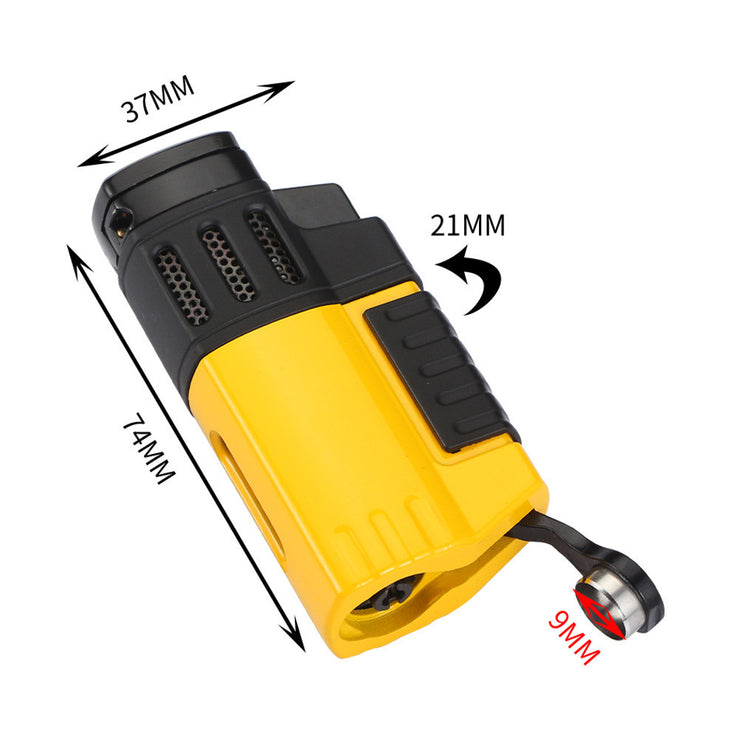 Portable Metal Cigar Lighter Windproof Inflatable With Drill