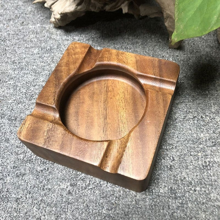 Cigar Ashtray Walnut Solid Wood